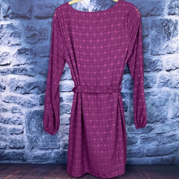 Anthropologie Diamond pattern long sleeve dress - Picture 6 of 8